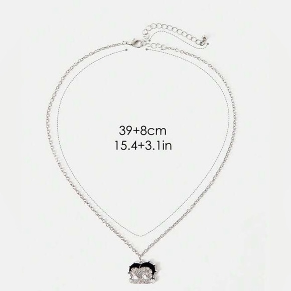 Betty Boop Rhinestone Pendant Necklace - Picture 5 of 7